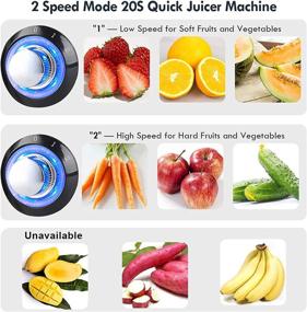 img 2 attached to 🍎 Red Centrifugal Juicer with LED Light, 3 inch Feed Chute, 2 Speed Modes, Easy One Button Control and Stainless Steel Power Juicer Maker for Extracting Juices from Vegetables and Fruits