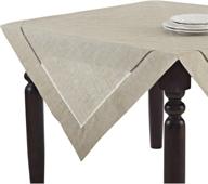 🍽️ fennco styles toscana handmade hemstitch linen blend napkins - versatile table decor for dining, picnics, parties, and weddings логотип