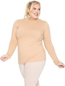 img 3 attached to Stretch Comfort Womens Sleeve Turtleneck Outdoor Recreation for Hiking & Outdoor Recreation Clothing