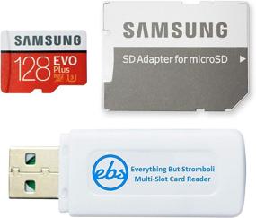 img 4 attached to 📱 Samsung Evo Plus 128GB Micro SDXC Memory Card Class 10 (MB-MC128H) Compatible with Android Galaxy A10e, A10s, A30s, A50s, A90 5G Smartphones | Includes 1 Everything But Stromboli MicroSD & SD Card Reader