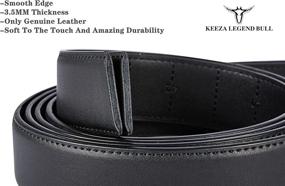 img 1 attached to Genuine Leather Adjustable Automatic A03 Black Men's Accessories in Belts