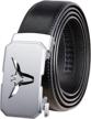 genuine leather adjustable automatic a03 black men's accessories in belts logo