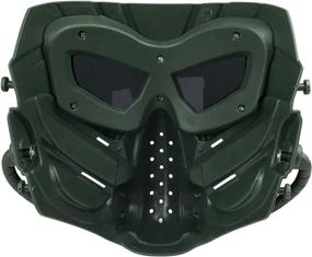img 2 attached to 👽 Anyoupin Alien Airsoft Mask - Full Face Tactical Mask with Eye Protection for Halloween, Airsoft Hunting, CS Game, Paintball, and Outdoor Activities - Impact Resistant
