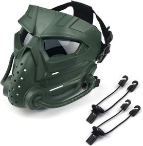 img 3 attached to 👽 Anyoupin Alien Airsoft Mask - Full Face Tactical Mask with Eye Protection for Halloween, Airsoft Hunting, CS Game, Paintball, and Outdoor Activities - Impact Resistant