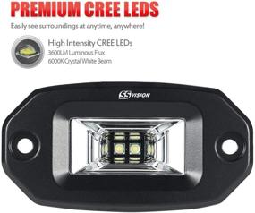 img 3 attached to 🚗 SS VISION Flush Mount Flood Led Подсветки: Мощная 20W Cree Светодиодная Лента для Запасных фар Внедорожного Вождения на ATV UTV SUV Грузовик Лодка.