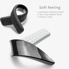 img 2 attached to 🎮 Ultimate Gaming Wrist Rest Set: Поддержка из памяти пены для клавиатуры и мыши, ПК, ноутбука, Mac, набор для печати и облегчение боли в запястье (17,3 дюйма, черный)