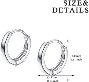 img 2 attached to YFN Hypoallergenic Sterling Silver Cartilage Hoop Earrings for Women and Teen Girls - Tiny Small Size 13mm