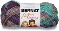 🧶 bernat softee chunky ombre yarn - 2.5 oz, gauge 5 bulky chunky - 100% acrylic - shadow - high quality and vibrant colors! logo