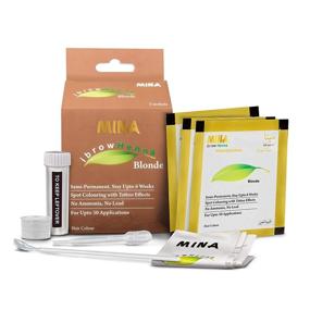 img 4 attached to 🌟 MINA iBrow Henna Regular Pack & Coloring Tint Kit (Blonde) - Long-lasting Color for up to Six Weeks