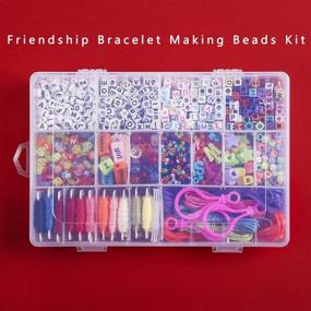img 2 attached to 📿 Yaromo Friendship Bracelet Making Beads Kit: Create Personalized Bracelets with Letter Beads & Vibrant Embroidery Floss for Friendship, Jewelry Making