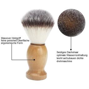 img 3 attached to Wskderliner 3 in 1 Shaving Brush Set: Premium Stainless Steel Shaving Set as Gift for Men – Shaving Bowl, Stand, and Brush Holder