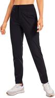 👖 crz yoga women's water-resistant hiking pants - thick stretch outdoor golf, travel, and athletic pants логотип