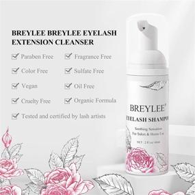 img 2 attached to 👁️ BREYLEE Eyelash Shampoo: Gentle Cleanser for Salon and Home Use, Ideal for Sensitive Skin (60ml, 2 fl oz)