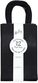 img 4 attached to 🎁 Premium Quality Black Kraft Paper Bags - Sturdy & Thicker, Biodegradable, Ideal for Gifts, Parties, and Shopping (12 CT Small, Black)