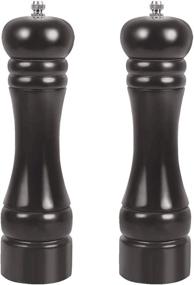 img 4 attached to 🧂 MOLLXZ Premium Wood Salt and Pepper Grinder Set - Adjustable Coarseness Salt and Pepper Mill with Ceramic Core - 8 Inch Pack of 2