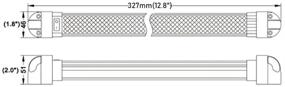 img 1 attached to Светильник LED High-Intensity Lightronic для домов на колесах и коммерческих автомобилей - 12,8 дюйма, 6 Вт, 6000K холодный белый, корпус из прочного алюминия с подвижными креплениями - идеально подходит для грузовых и рабочих зон (1 шт)