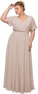 👗 alicepub chiffon bridesmaid dresses with sleeves: stylish women's clothing for elegant dresses logo