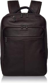 img 4 attached to 🎒 16-inch Laptop & Tablet Travel Backpack - Kenneth Cole Reaction Manhattan Commuter, Ideal for Business, Work, School – Colombian Leather, Brown