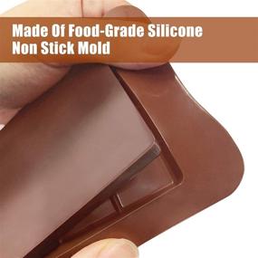 img 2 attached to 🍫 Indulge in Break-Apart Chocolate: Walfos Food Grade Non-Stick Silicone Waffle and Energy Bar Mold Set - 2 Packs