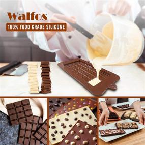 img 3 attached to 🍫 Indulge in Break-Apart Chocolate: Walfos Food Grade Non-Stick Silicone Waffle and Energy Bar Mold Set - 2 Packs