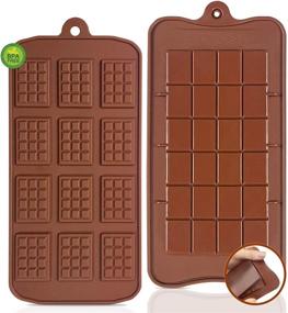 img 4 attached to 🍫 Indulge in Break-Apart Chocolate: Walfos Food Grade Non-Stick Silicone Waffle and Energy Bar Mold Set - 2 Packs