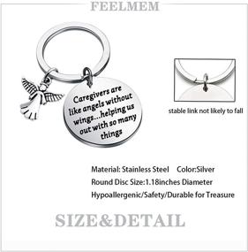 img 3 attached to 👼 FEELMEM Guardian Angel Keychain for Caregivers: Meaningful Gifts for Caretakers – Recognizing Caregivers as Angels Without Wings