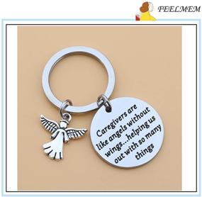 img 2 attached to 👼 FEELMEM Guardian Angel Keychain for Caregivers: Meaningful Gifts for Caretakers – Recognizing Caregivers as Angels Without Wings