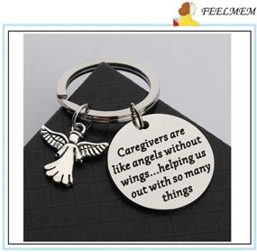 img 1 attached to 👼 FEELMEM Guardian Angel Keychain for Caregivers: Meaningful Gifts for Caretakers – Recognizing Caregivers as Angels Without Wings