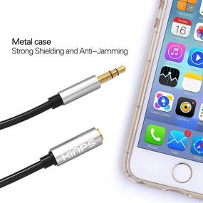 img 1 attached to 🎧 10ft KINPS Audio Extension Cable - Male to Female 3.5mm Stereo Jack for Phones, Headphones, Speakers, Tablets, PCs, MP3 Players and More - TPE-Black