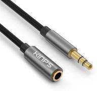 🎧 10ft kinps audio extension cable - male to female 3.5mm stereo jack for phones, headphones, speakers, tablets, pcs, mp3 players and more - tpe-black logo