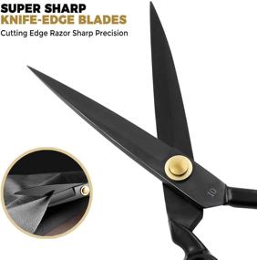 img 3 attached to 👌 Versatile 10 inch Hand-Forged High Carbon Steel Tailor Scissor Shears: Ideal for Fabric, Leather, Sewing, Dressmaking, and More!