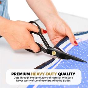 img 1 attached to 👌 Versatile 10 inch Hand-Forged High Carbon Steel Tailor Scissor Shears: Ideal for Fabric, Leather, Sewing, Dressmaking, and More!