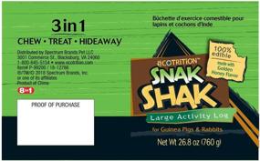 img 1 attached to 🐹 eCOTRITION Snak Shak: 3-in-1 Chew Treat & Hideaway for Small Animals