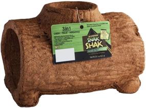 img 4 attached to 🐹 eCOTRITION Snak Shak: 3-in-1 Chew Treat & Hideaway for Small Animals