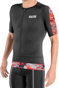 img 2 attached to 🚴 SLS3 Men's Tri Top Short Sleeve, Aero Cycle Jersey for Triathlon, Singlet, Shirts - Perfect for Endurance Distances