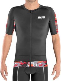 img 4 attached to 🚴 SLS3 Men's Tri Top Short Sleeve, Aero Cycle Jersey for Triathlon, Singlet, Shirts - Perfect for Endurance Distances