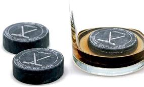 img 4 attached to USA Hockey Whiskey Stones Set of 3 - Chiller Rocks for Whiskey 🏒 - Reusable Ice Stones - Perfect Christmas Gifts for Hockey Fans, Husband, Father, Boyfriend