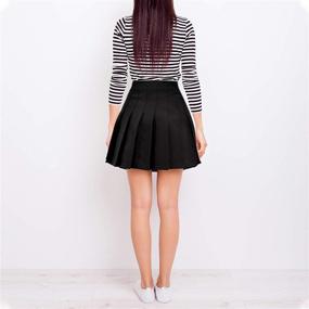 img 2 attached to 👗 BQTQ Women's Girls Pleated Skirt: Stylish High Waist Skater Tennis School Skirt