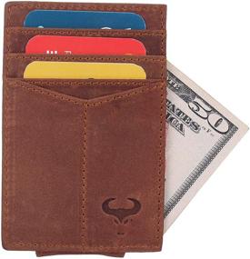 img 3 attached to 🧔 Slim Leather Credit Card Sleeve: A Stylish Accessory for Men