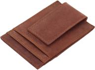 🧔 slim leather credit card sleeve: a stylish accessory for men logo