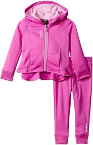 img 1 attached to Reebok Girls' Little Hi Lo Active Set: Boost Your Kid's Performance