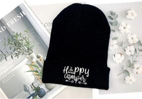 img 1 attached to LOKIDVE Winter Embroideried Beanie Cap Skull Sports & Fitness