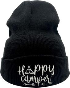 img 4 attached to LOKIDVE Winter Embroideried Beanie Cap Skull Sports & Fitness