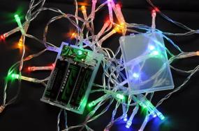 img 2 attached to 🌈 Multicolor Karlling Battery Operated 40 LED Fairy Light String for Wedding, Party, Xmas, and Christmas Decorations