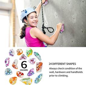 img 1 attached to 🧗 Fun Baby Rock Climbing Holds for Kids and Adults - Large Grips for Play Sets, Mounting Hardware Included - DIY Rock Climbing Wall Rocks