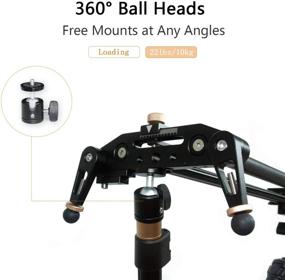 img 3 attached to 📷 Enhanced Stability Support Arm Set for MULIOCEAN Camera Slider - 2 Aluminum Alloy Arms + Extendable Poles with C Clamps and Ballhead