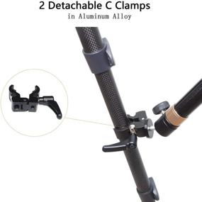 img 2 attached to 📷 Enhanced Stability Support Arm Set for MULIOCEAN Camera Slider - 2 Aluminum Alloy Arms + Extendable Poles with C Clamps and Ballhead