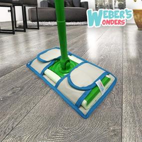 img 1 attached to 🧹 Weber's Wonders Set of 2 Microfiber Prime Mop Pads - Washable, Reusable and Durable - Compatible with Swiffer and ReadyMop Heads