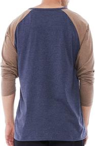 img 1 attached to 👕 DINOGREY Henley Raglan Sleeve Casual Men's Clothing: Stylish Shirts for Comfortable Wear