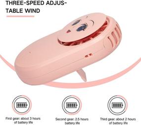 img 3 attached to 💗 Awhoas Pink Eyelash Fan: USB Mini Portable Handheld Lash Fan Dryer for Rechargeable Electric Bladeless Air Conditioning Blower Perfect for Eyelash Extension